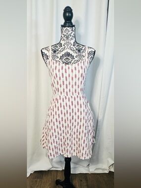 Mata Traders Pink and White Striped Mini Dress